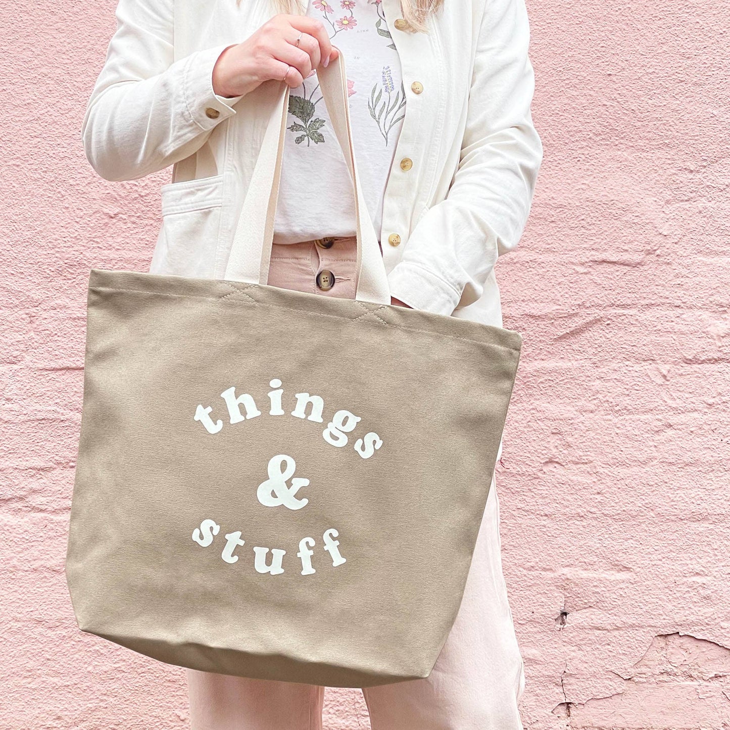 Things & Stuff canvas tote bag