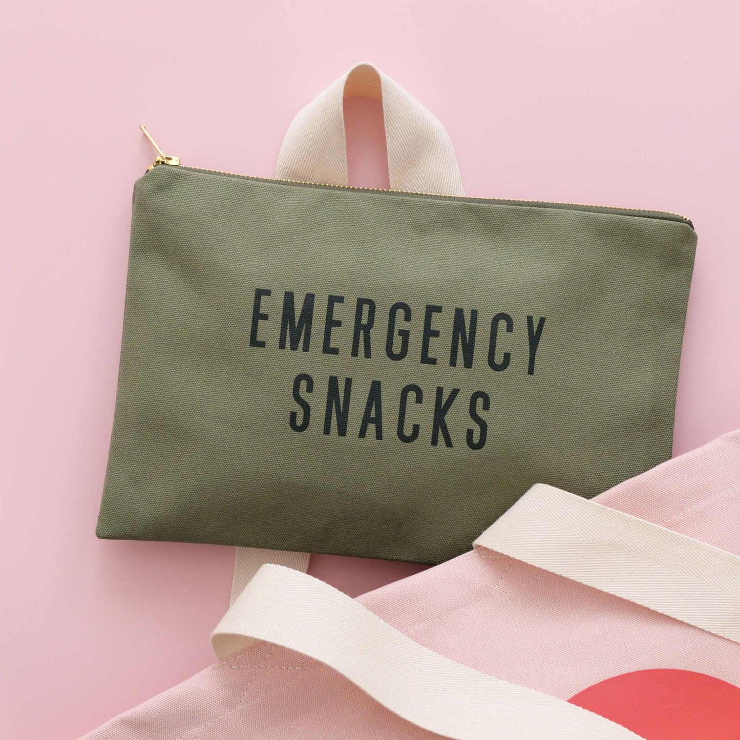 Olive green emergency snacks purse