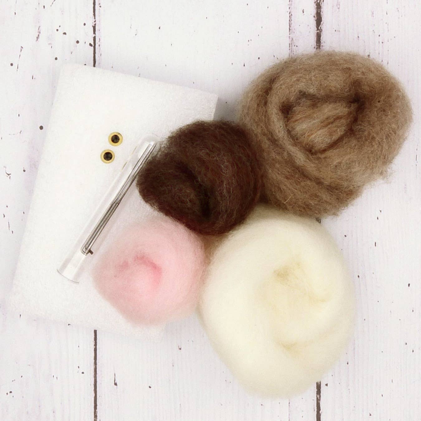 Baby bunny needle felting craft kit