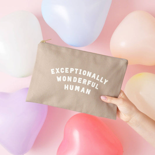 Exceptionally wonderful human stone zip purse