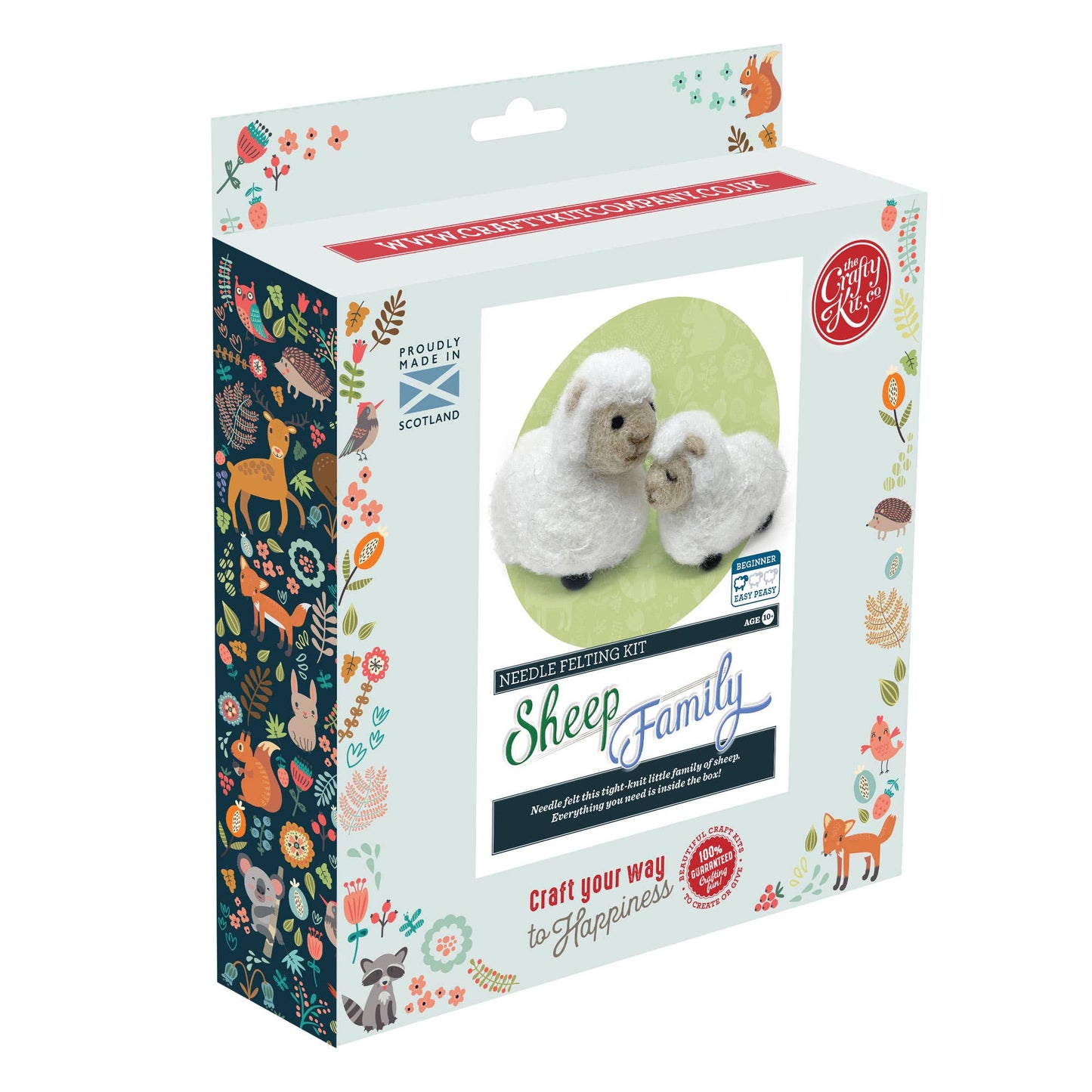 Sheep family needle felting craft kit