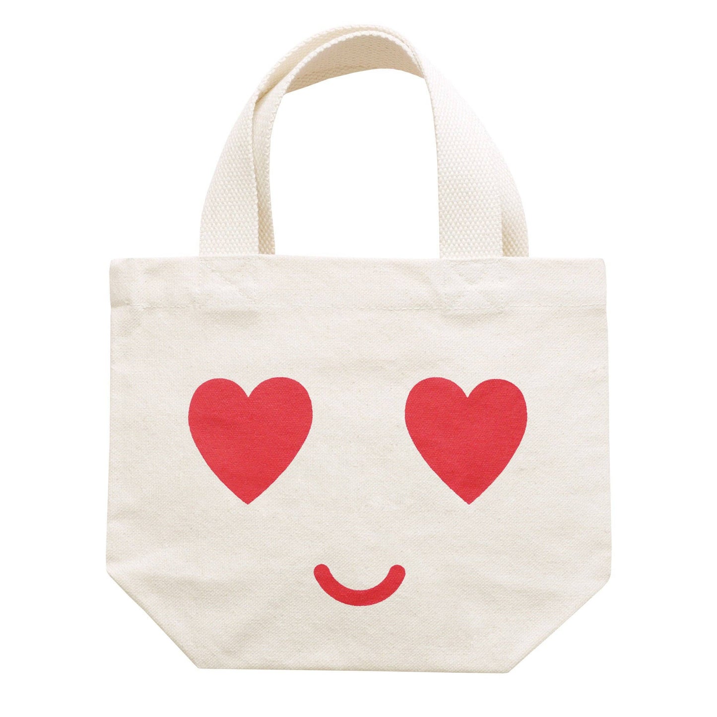 Heart eyes little canvas tote bag