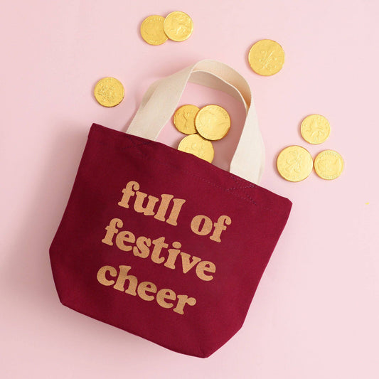 Full of festive cheer - little burgundy bag