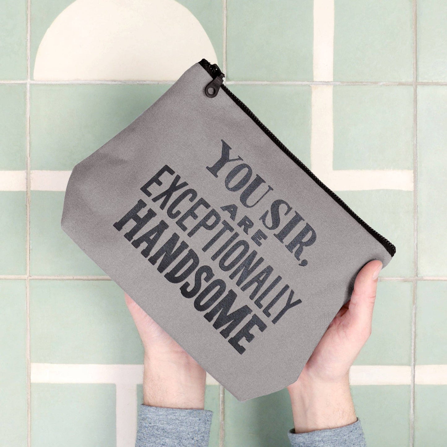 Exceptionally handsome grey wash bag