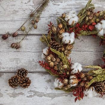 Winter dried flower wreath workshop - Monday 2nd December