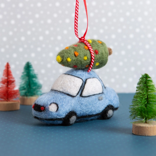 Christmas car mini needle felting craft kit