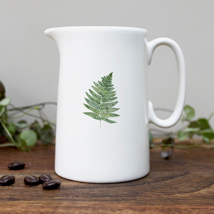 Fern half pint china jug