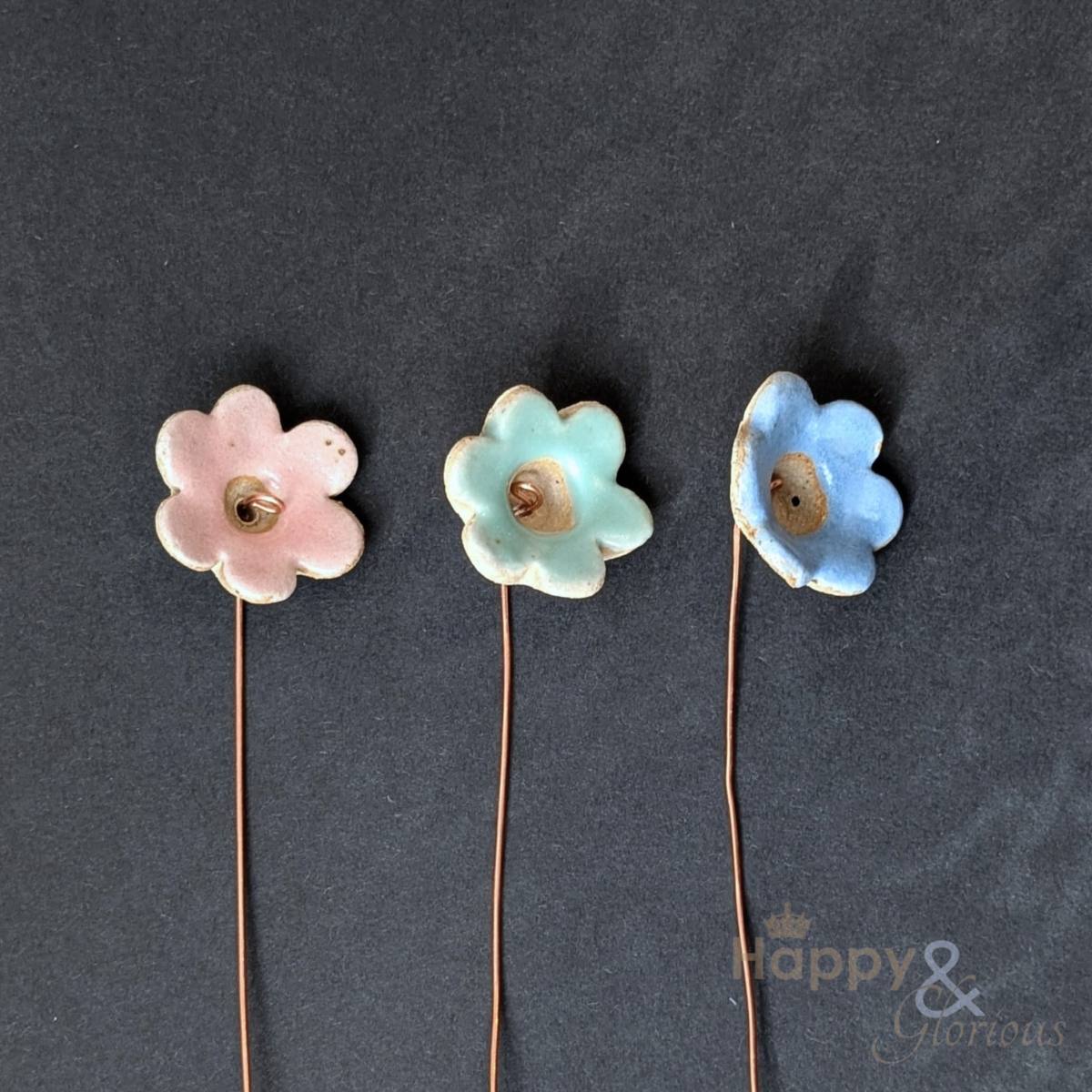 Decorative ceramic flower stem