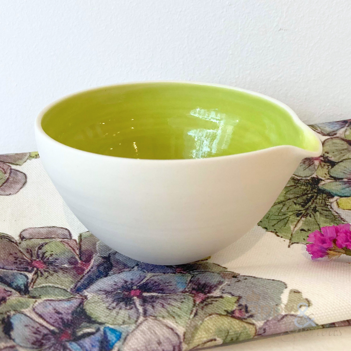 Handmade porcelain pouring bowl