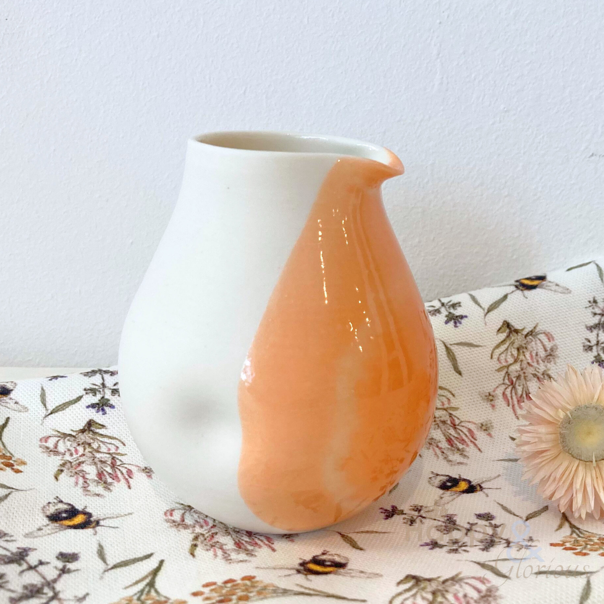 Handmade porcelain creamer jug