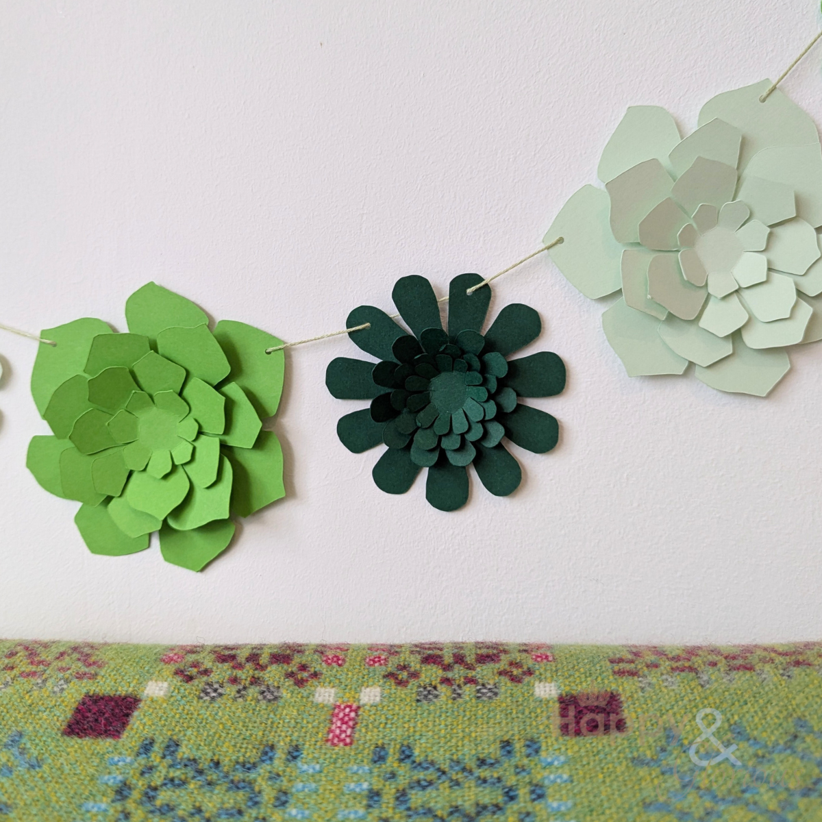 Jolly paper bunting - Succulents