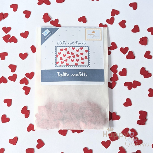 Hearts paper table confetti