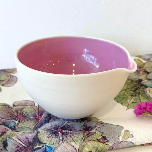 Handmade porcelain pouring bowl