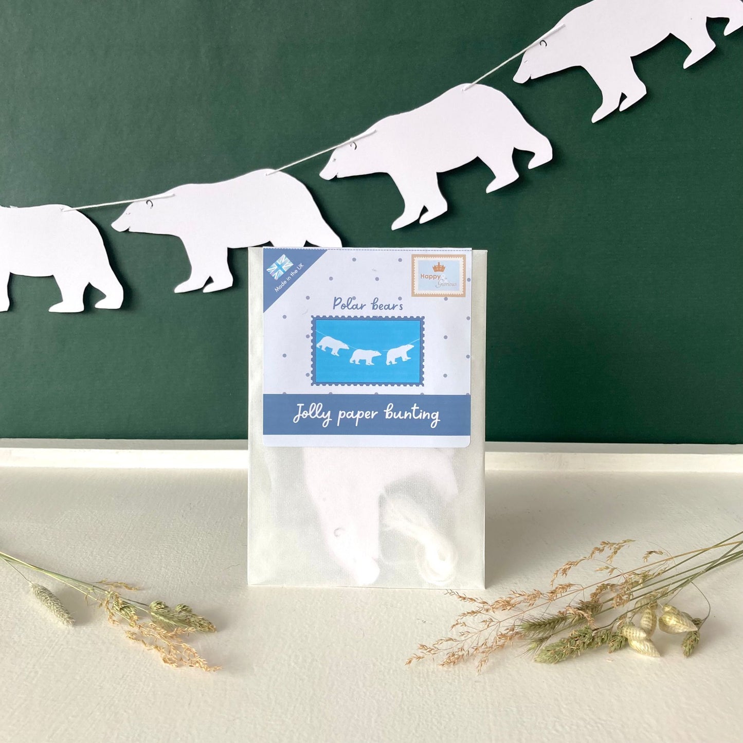 Jolly paper bunting - Polar bears