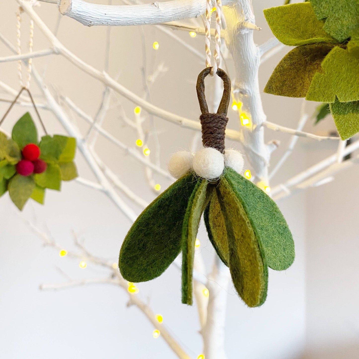 Felt Christmas botanical decorations craft kit