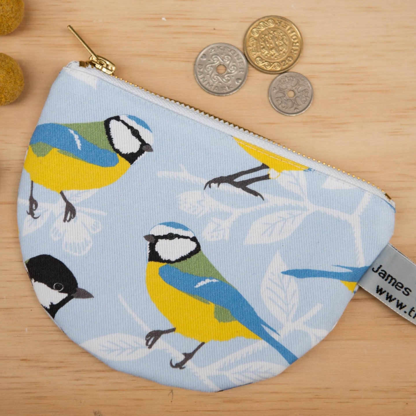 Bluetit print purse