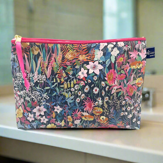 Faria Flowers Liberty fabric wash bag