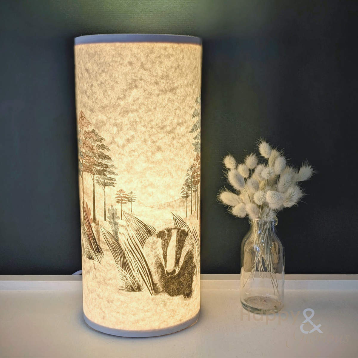 Badger parchment lamp