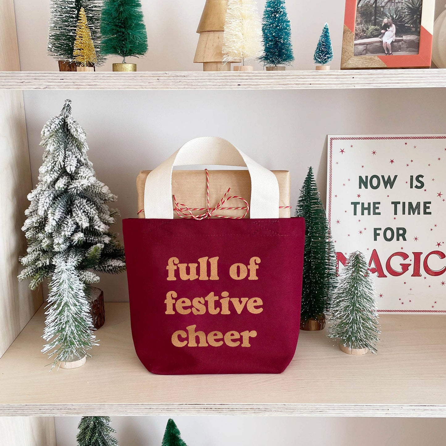 Full of festive cheer - little burgundy bag