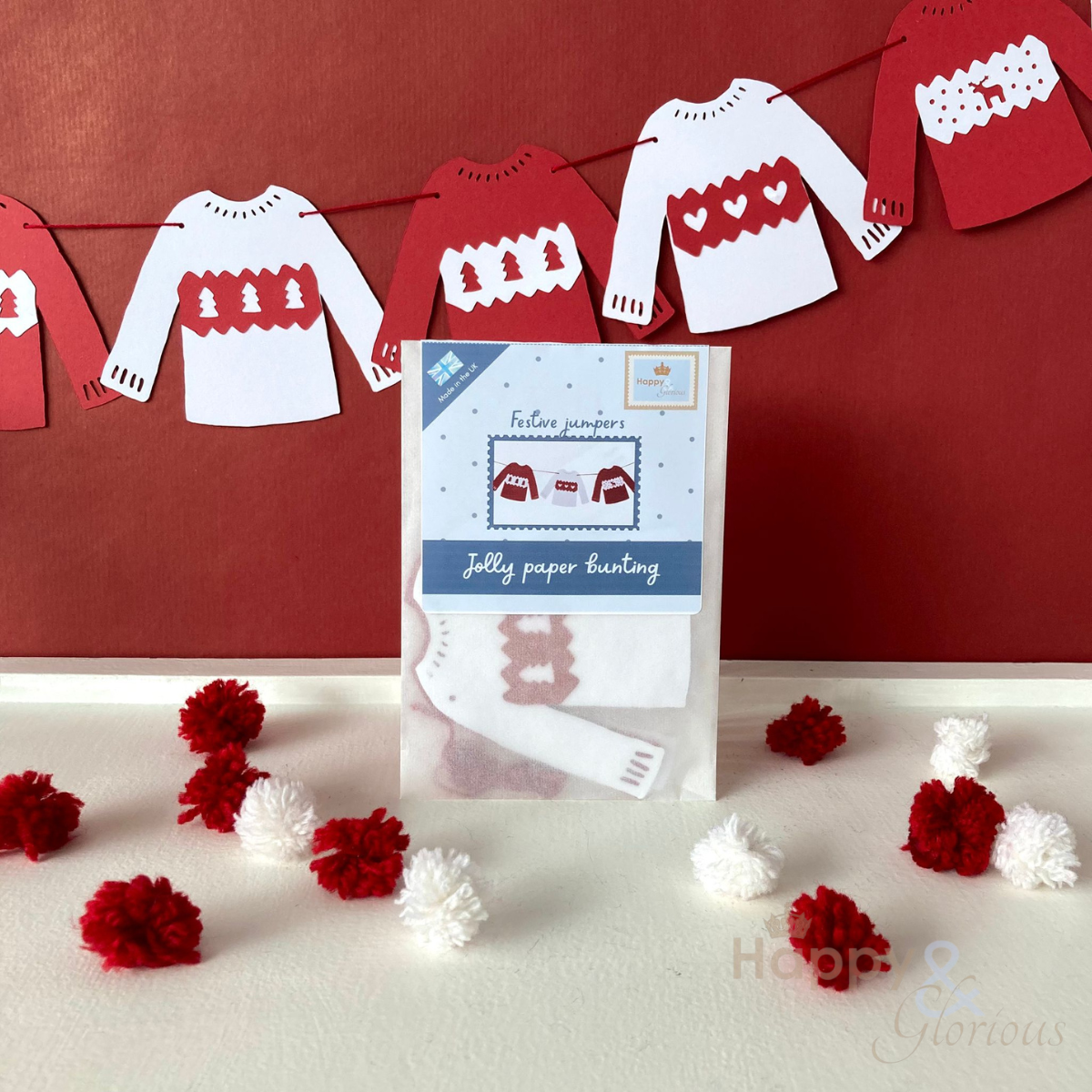 Jolly paper bunting - Festive jumpers