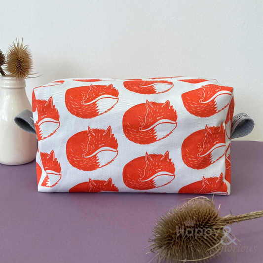 Fox print washbag