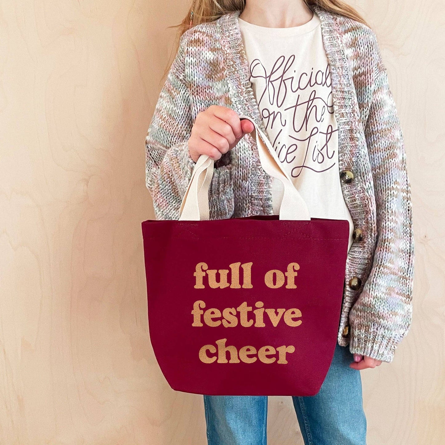 Full of festive cheer - little burgundy bag