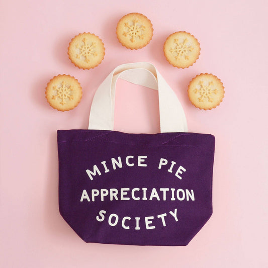 Mince pie appreciation society - little purple bag