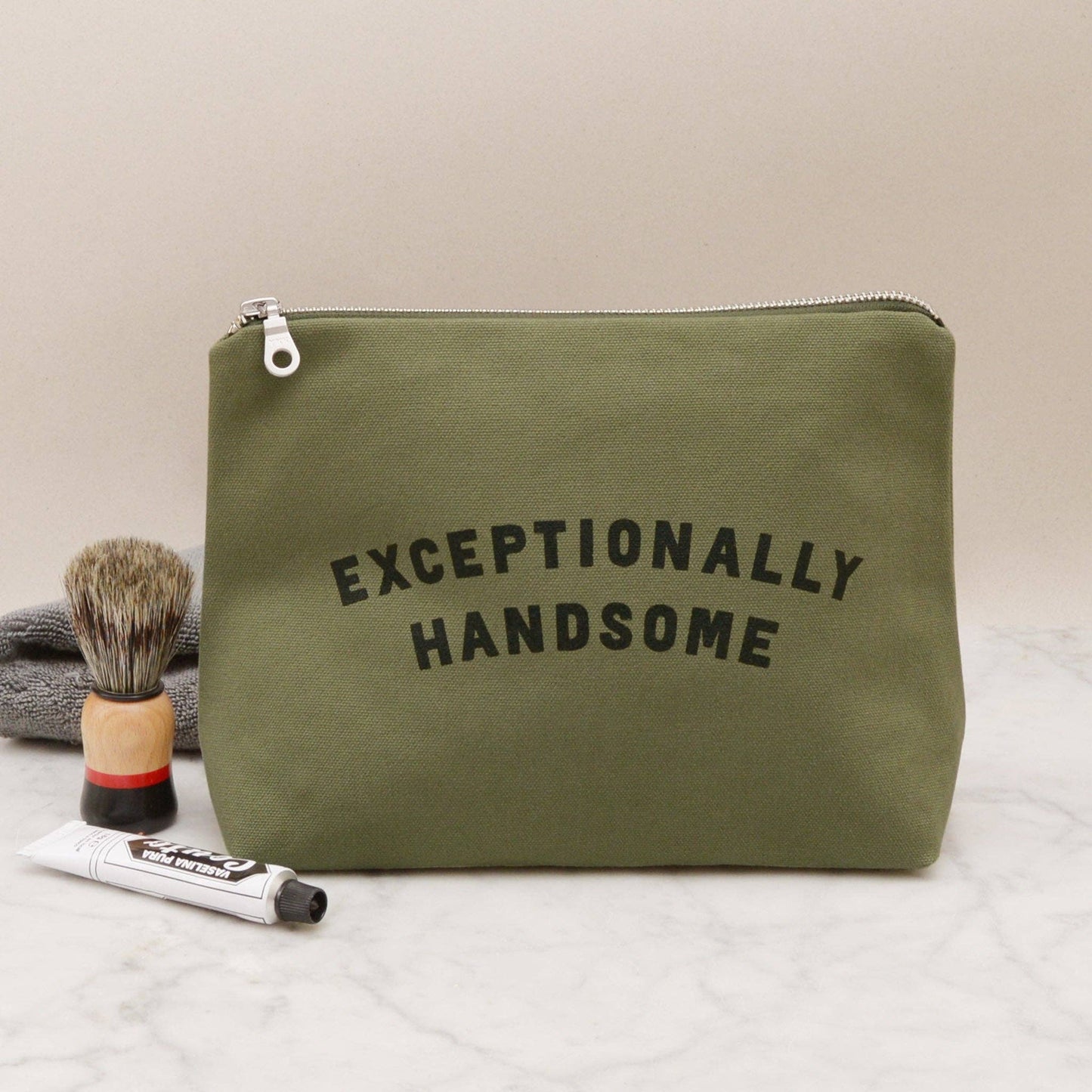 Exceptionally handsome olive wash bag