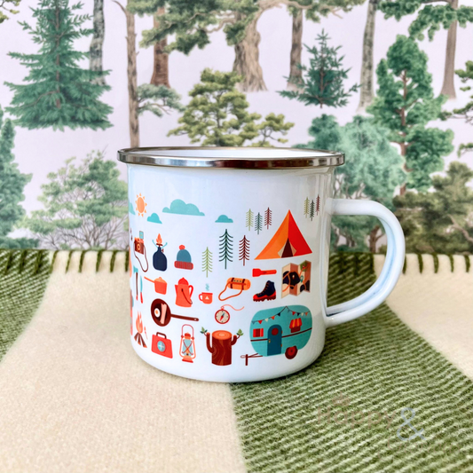 Adventure enamel outdoor mug