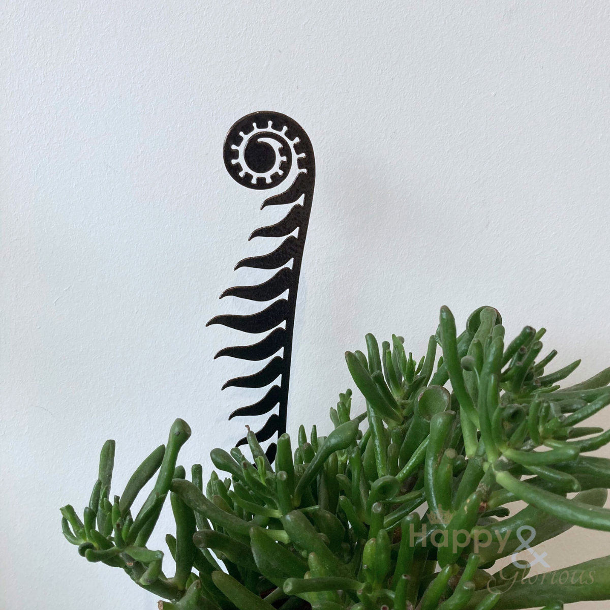 Fern steel plant pot stem