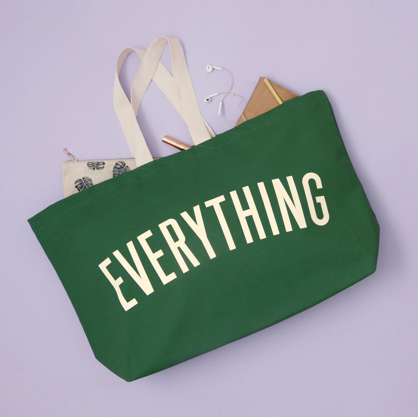 Everything - forest green REALLY big bag