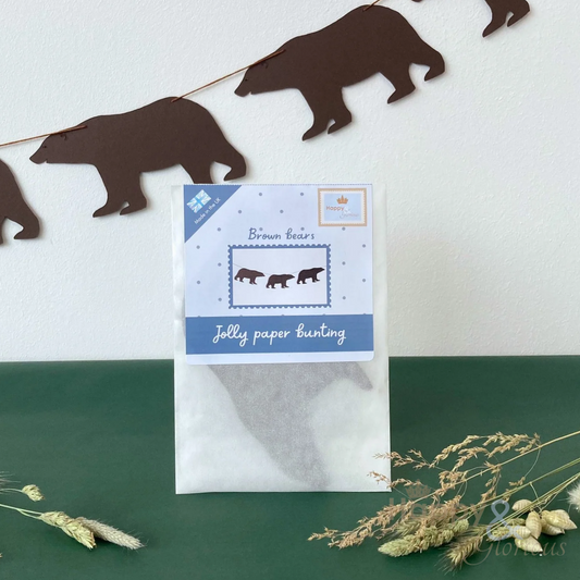 Jolly paper bunting - Brown bears