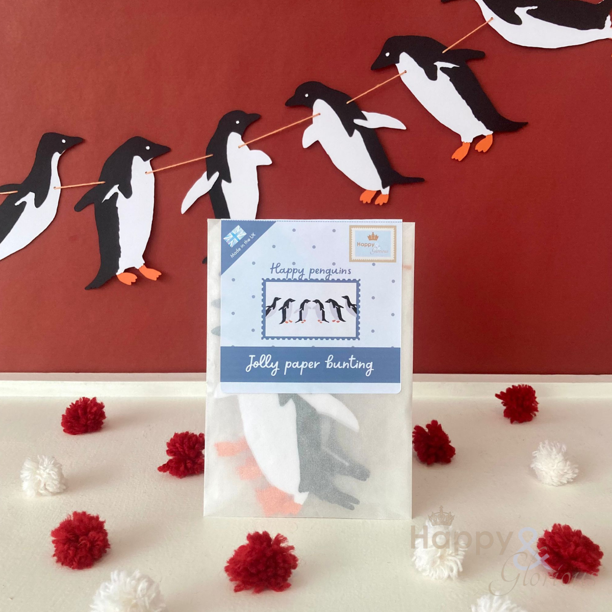 Jolly paper bunting - Penguins