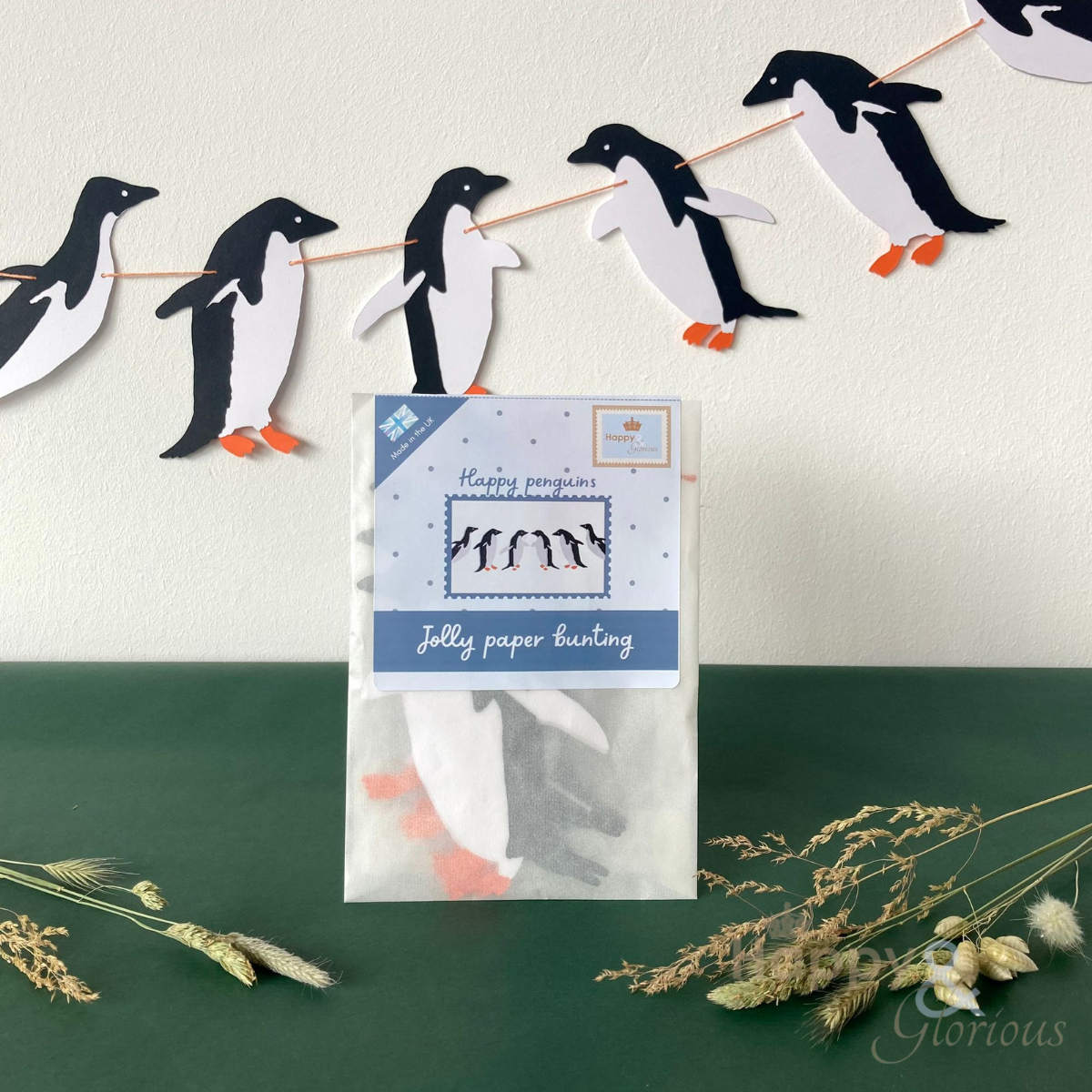 Jolly paper bunting - Penguins