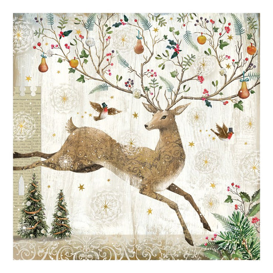 Botanical reindeer charity Christmas cards - pack of six