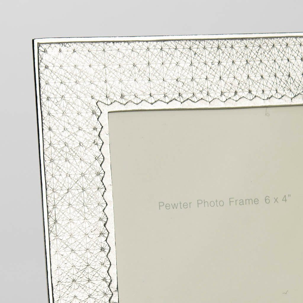 Pewter 'Kiriko' 6x4" frame by Lancaster & Gibbings