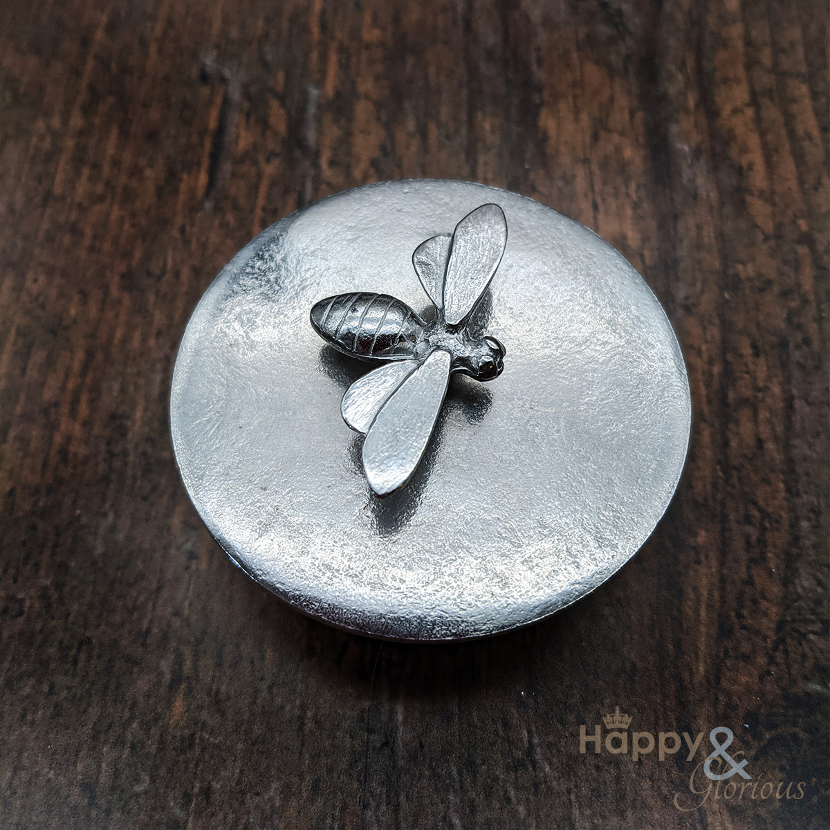 Pewter bee jewellery & trinket box by Lancaster & Gibbings