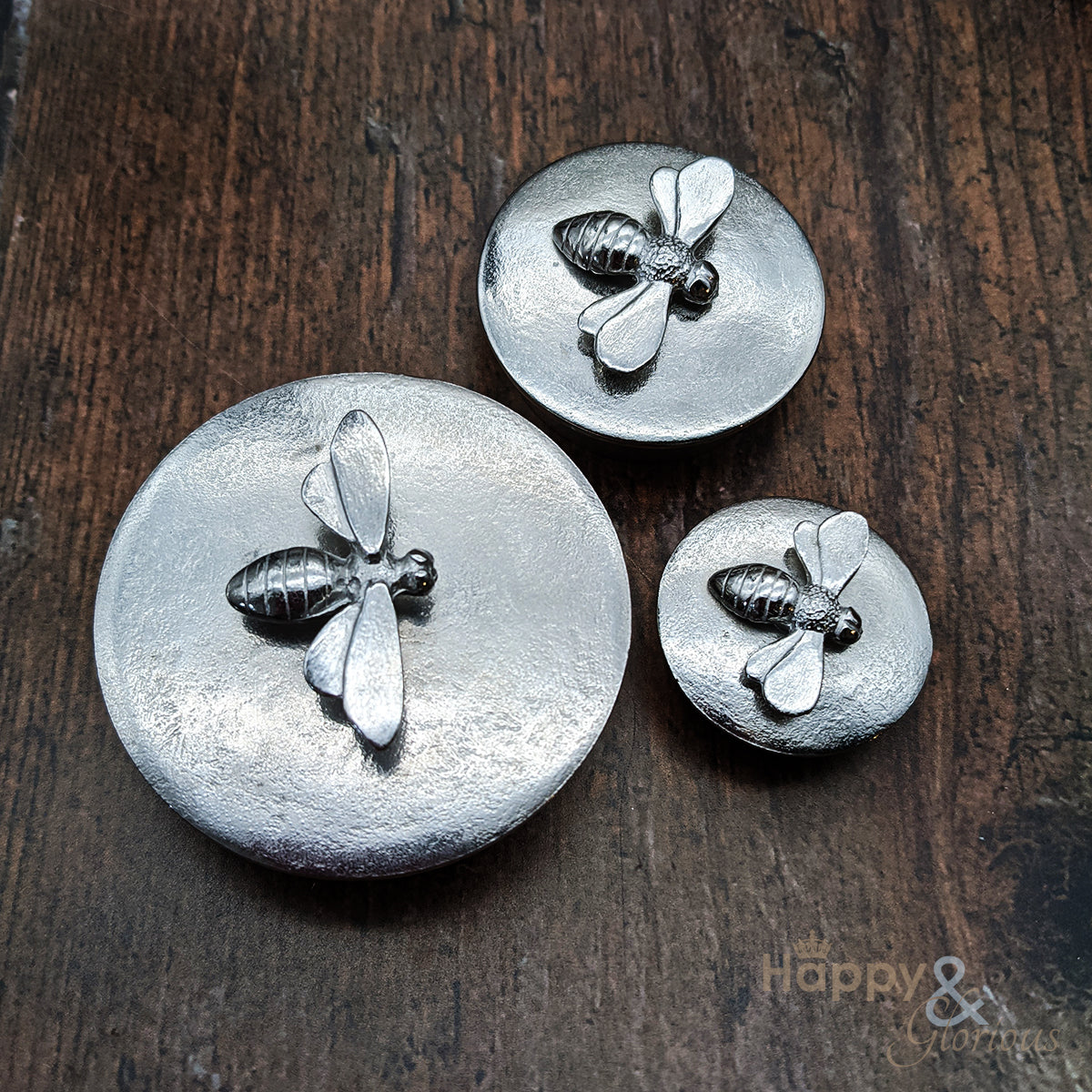 Pewter bee jewellery & trinket box by Lancaster & Gibbings