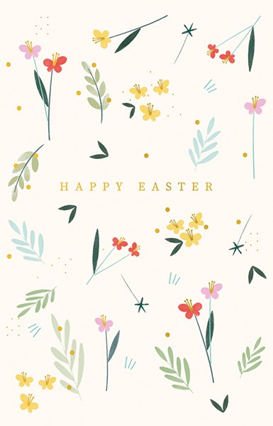 Packs of six Easter cards - made in London