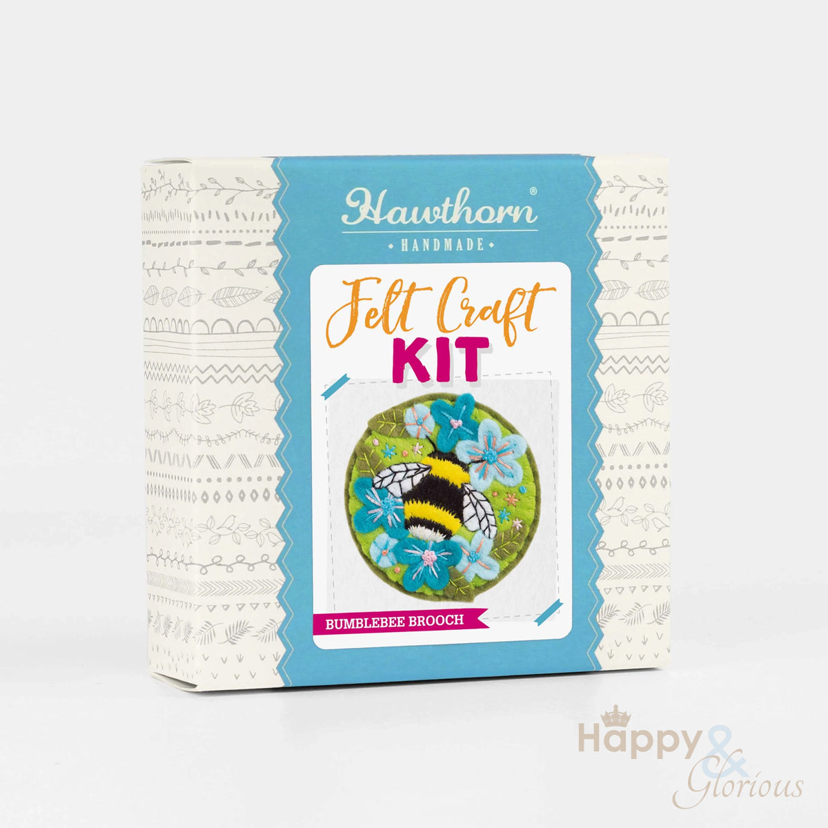 Mini felt bee brooch craft kit