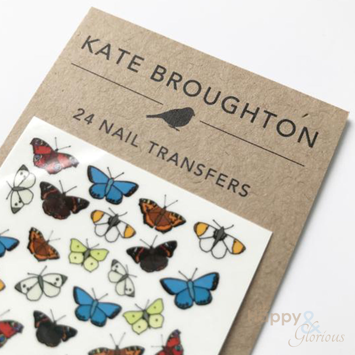 Butterflies nail art transfers - pack of 24