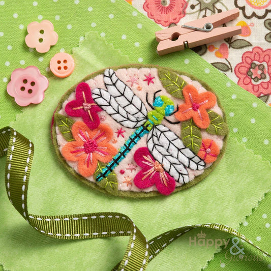 Mini felt dragonfly brooch craft kit