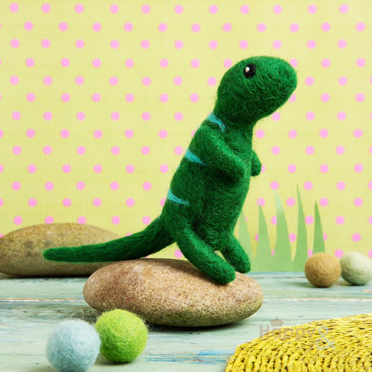 Mini t-rex needle felting craft kit